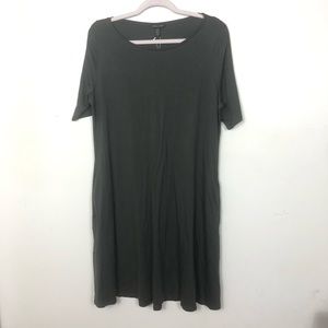 NWT Eileen Fisher Boat Neck Tencel Jersey Dress